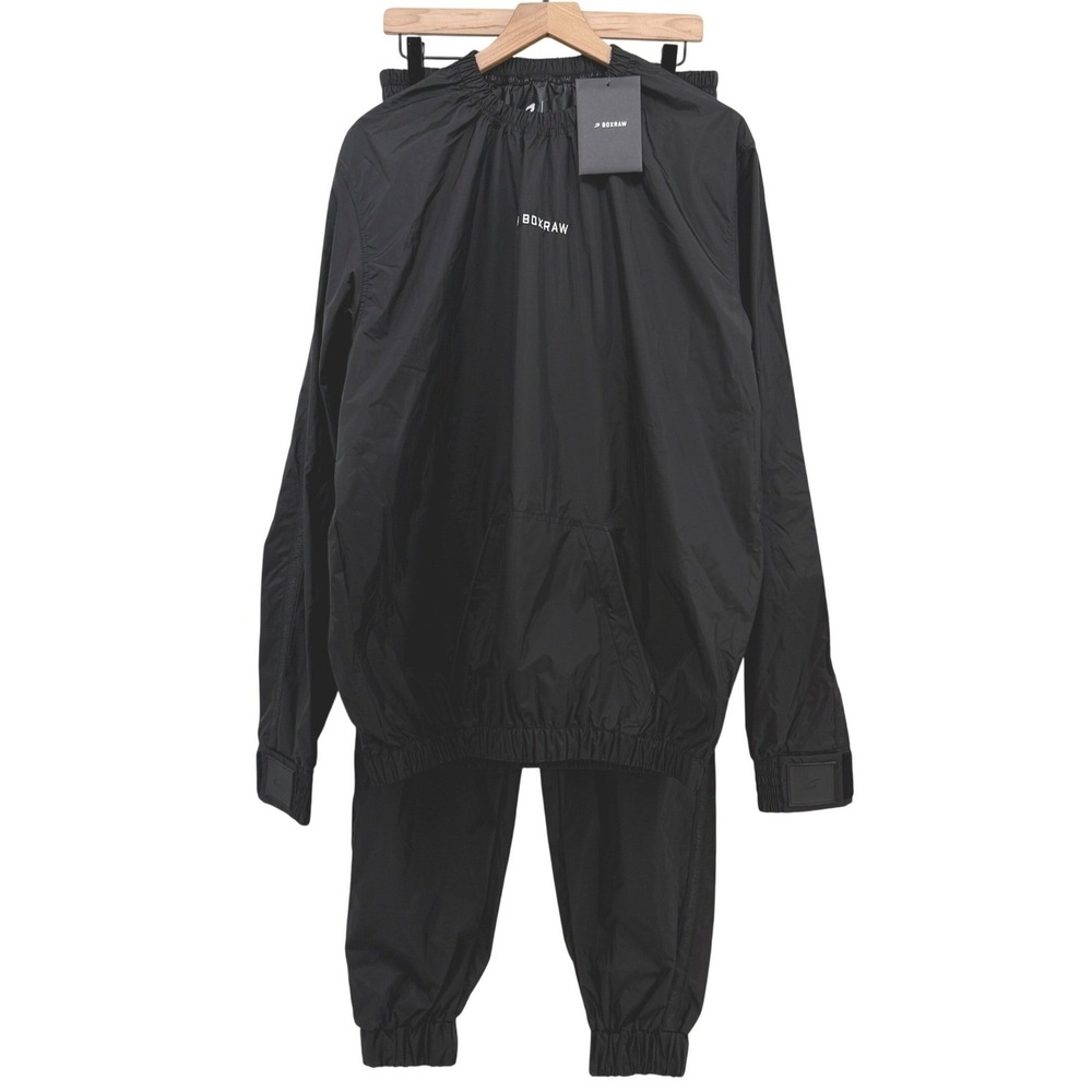 BOXRAW Hagler Sauna Suit 2.0 Mens XL Black Training Tracksuit Boxing Gym NEW